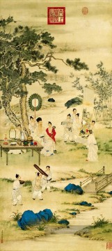  maler galerie - Lang glänzender Uhr Malerei Chinesische Kunst